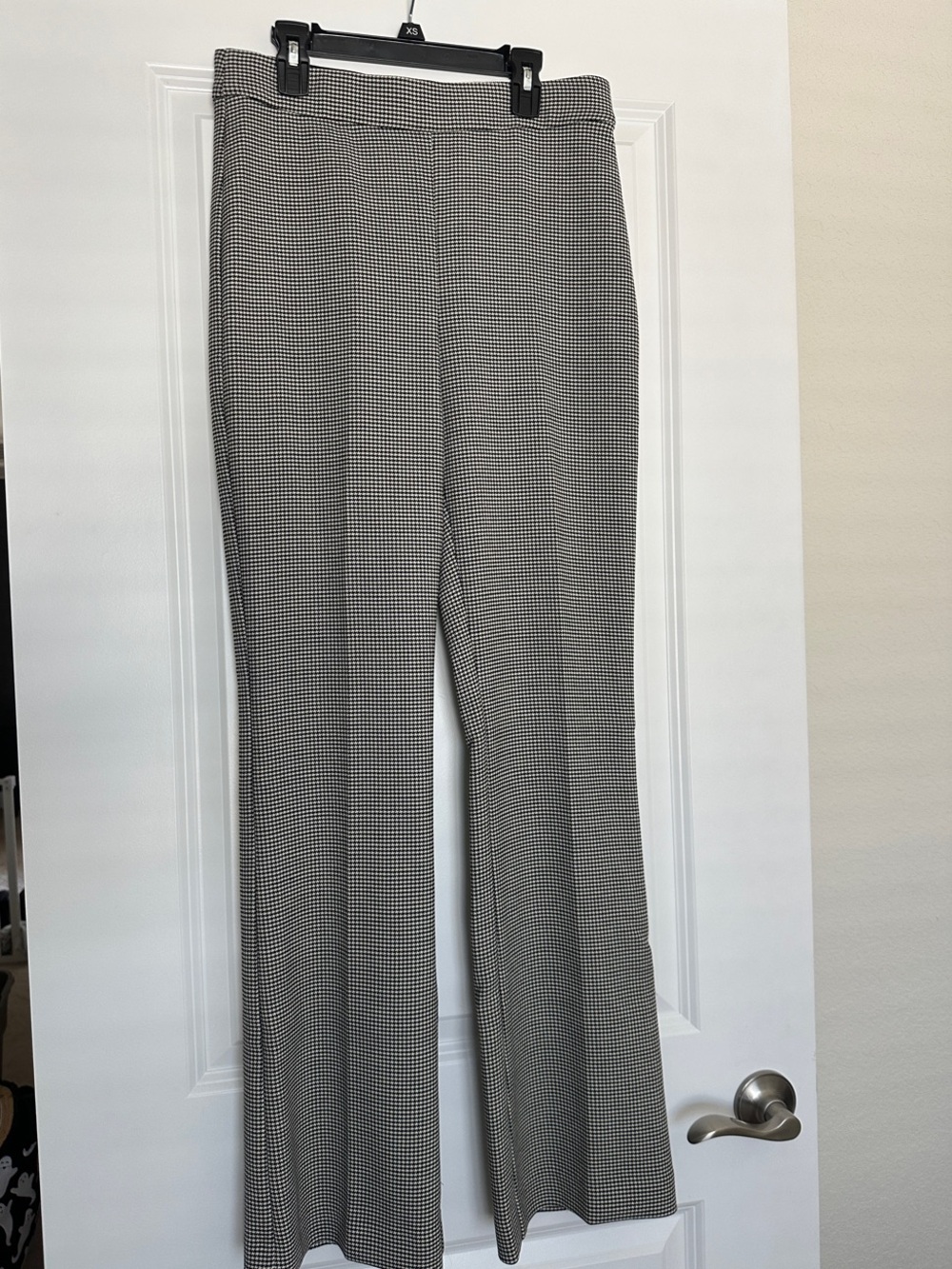 Ann Taylor Black & White Houndstooth Boot-Cut Pants